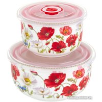 Набор салатников Elan Gallery Маки 420500