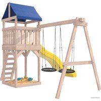 Игровой комплекс National Tree Company С качелями гнездо IgroWoods ДКНП-6 (не окрашен) в Лиде