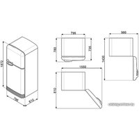 Холодильник Smeg FAB50RPG