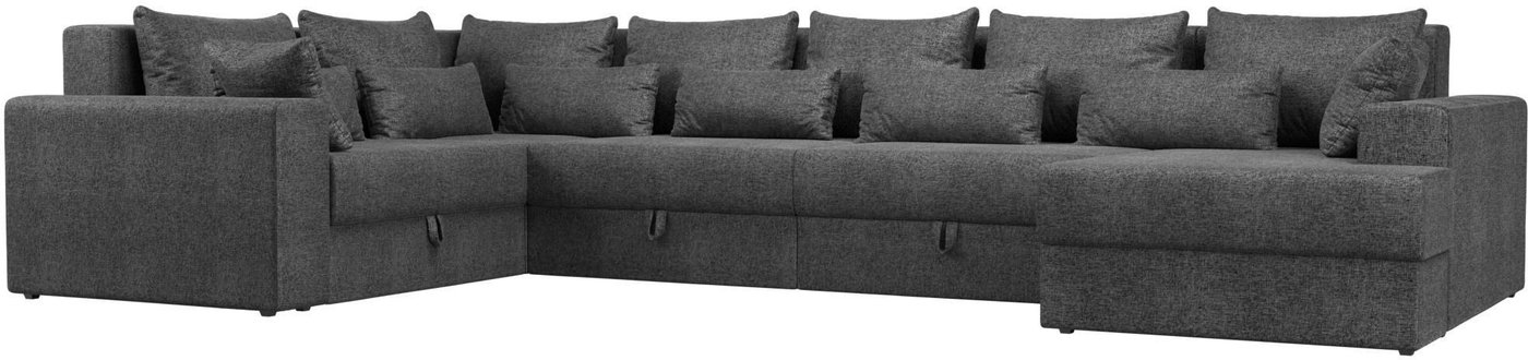 

П-образный диван Лига диванов Майами П 93 левый (рогожка серый)