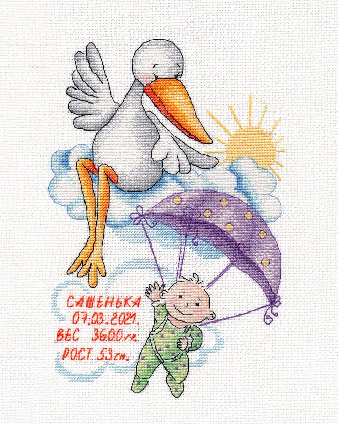 

Набор для вышивания Овен Метрика. Сашенька 1412