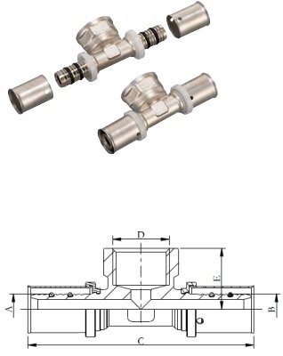 

Фитинг Rifeng F5-T1620x1/2Fx1620 (никель)