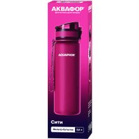 Бутылка для воды АКВАФОР Сити 500 мл (рубиновый)