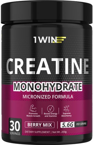 Моногидрат креатина 1WIN MONOHYDRATE (200г, ягодный микс)