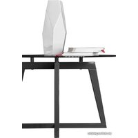 Журнальный столик Мебелик Рилле 445 (серый графит/стекло прозрачное круг)