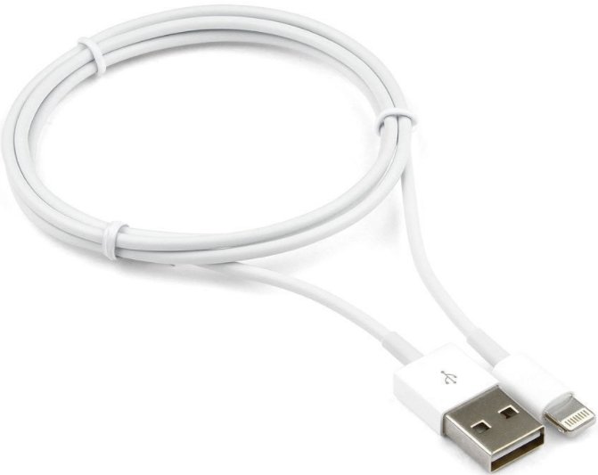 

Кабель Cablexpert USB Type-A - Lightning CC-USB-AP2MWP (1 м, белый)