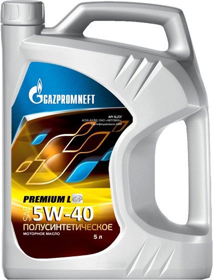 

Моторное масло Gazpromneft Premium L 5W-40 5л
