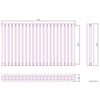 Стальной трубчатый радиатор Сунержа Эстет-11 500х945 21 секция (состаренная бронза)
