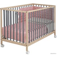 Классическая детская кроватка Micuna Mountain 60x120 (natural wax/dark grey)