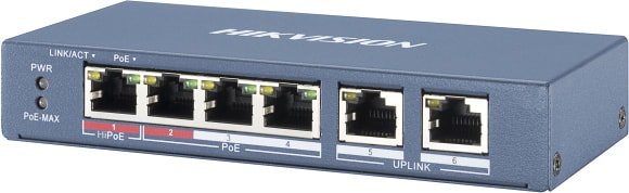 

Неуправляемый коммутатор Hikvision DS-3E0106HP-E