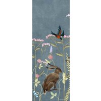 Фотообои ФабрикаФресок Зайцы в цветах Афреска 561270 (100x270)