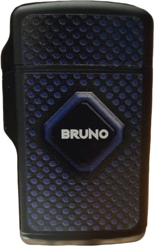 Зажигалка Bruno Jet Rubberized (графика, змеиная кожа, черный/синий)