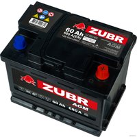 Автомобильный аккумулятор Zubr AGM R+ Турция (60 А·ч) в Солигорске