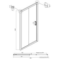 Душевой уголок Ambassador Forsa 100x90x200 17021116AX-90AX