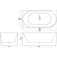 Ванна Cerutti Spa AMI L CT10090 1700x750x560