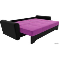 Диван Лига диванов Амстердам 28248 (микровельвет, фиолетовый/черный)