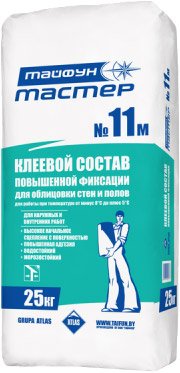 

Клей для плитки Тайфун Мастер №11М (25 кг)