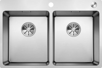 Кухонная мойка Blanco Andano 340/340-IF/A 525248 (с клапаном-автоматом, сатин)