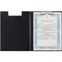 Планшет с зажимом BRAUBERG 221646 (черный)