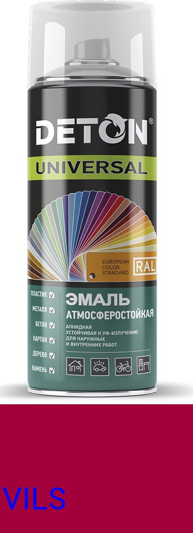 

Эмаль Deton Universal Алкидная атмосферостойкая RAL 3011 0.52 л (вишня)