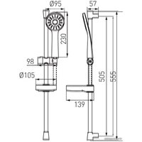 Душевой гарнитур  Ferro Belis N180B