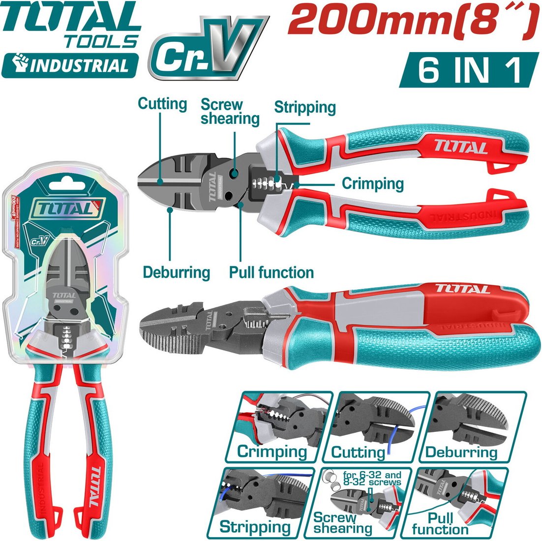 

Кусачки боковые (бокорезы) Total THTMF386