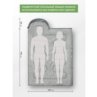 Спальный мешок RSP Outdoors Sleep 150 L (серый, молния слева)
