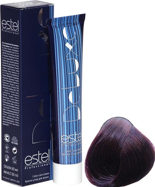 

Крем-краска для волос Estel Professional De Luxe 5/60 светлый шатен фиолетовый для седины