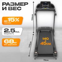 Электрическая беговая дорожка Sundays Fitness Middle Line T4600F