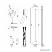 Душевой гарнитур  Bravat Snow D157CP-2