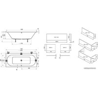 Ванна Ravak City Slim 180x80