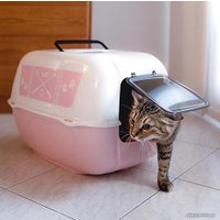 Туалет-домик Ferplast Prima Decor (белый/розовый)