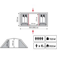 Кемпинговая палатка TRAMP Brest 6 v2