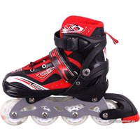 Роликовые коньки Darvish DV-S-11S (р. 30-34, черный/красный)