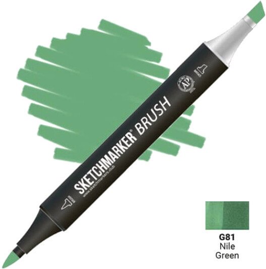 

Маркер художественный Sketchmarker Brush Двусторонний G81 SMB-G81 (зеленый Нил)