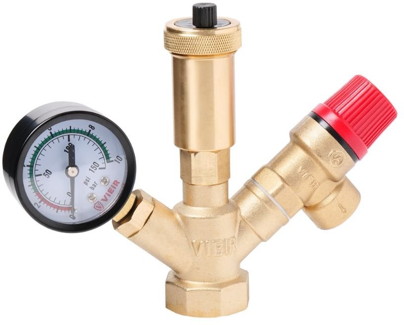 Запорная арматура Vieir Группа безопасности котла латунная (мини) 1x1.5 AQ1123A