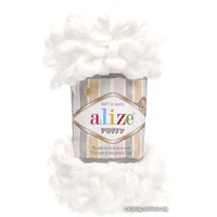 Пряжа для вязания Alize Puffy 55 (9.2 м, белый)