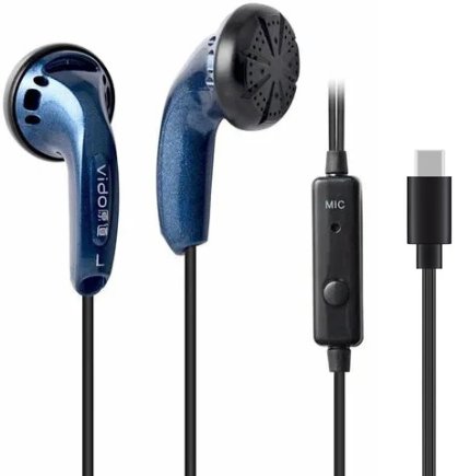 

Наушники Vido с микрофоном (USB Type-C, синий)
