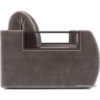 Кресло-кровать Мебель-АРС Барон №3 (бархат, серо-шоколадный Star Velvet 60 Cofee)