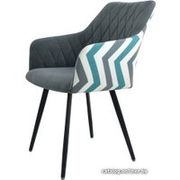 Стул Гальваник Диаманте Лофт (эмаль черный муар/Catania Silver/Willy Mint)
