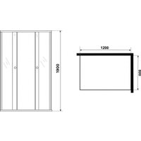 Душевой уголок Niagara Eco NG-1012-14QT 120x80x190 (черный/стекло тонированное)