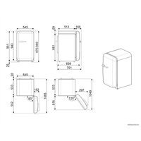 Однокамерный холодильник Smeg FAB10RDSN5