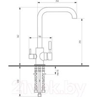Смеситель Ulgran 019-343 (антрацит)