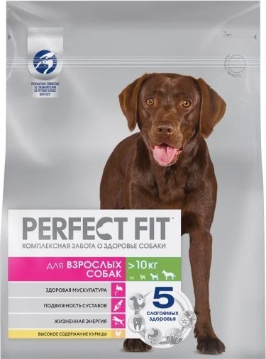 

Сухой корм для собак Perfect Fit Для взрослых собак средних и крупных пород. Курица 1.4 кг