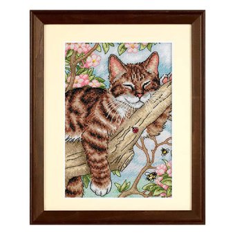 Набор для вышивания Dimensions Спящий котенок 65090