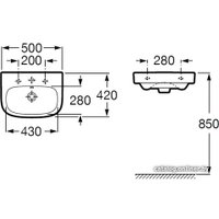 Умывальник Roca Debba 50x42 [32799600Y]