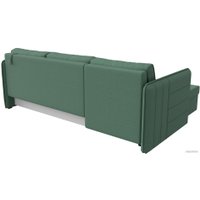 Угловой диван Лига диванов Слим левый 121151L (рогожка Амур, зеленый)