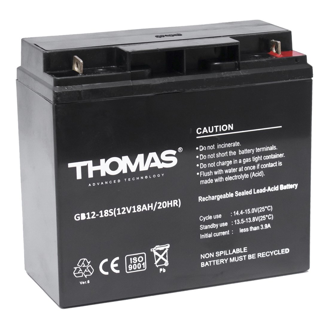 

Аккумулятор для ИБП Thomas GB 12-18S Ah