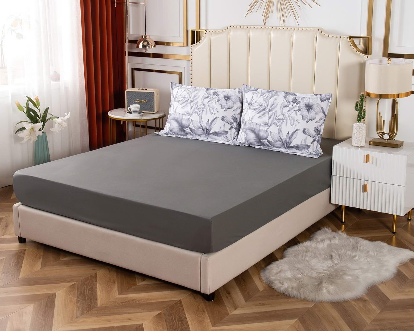 

Постельное белье Sofi De MarkO Габби 180х200х30 Ком-Габ-180х200х30 (серый)