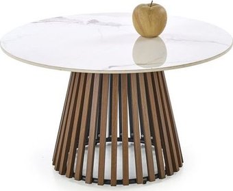 Журнальный столик Halmar Carina (бежевый мрамор/орех)